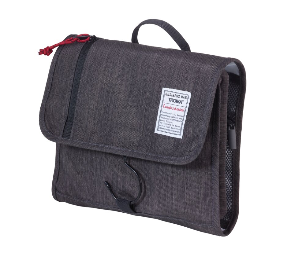 Business-Reisekulturtasche in Anthrazit / Schwarz