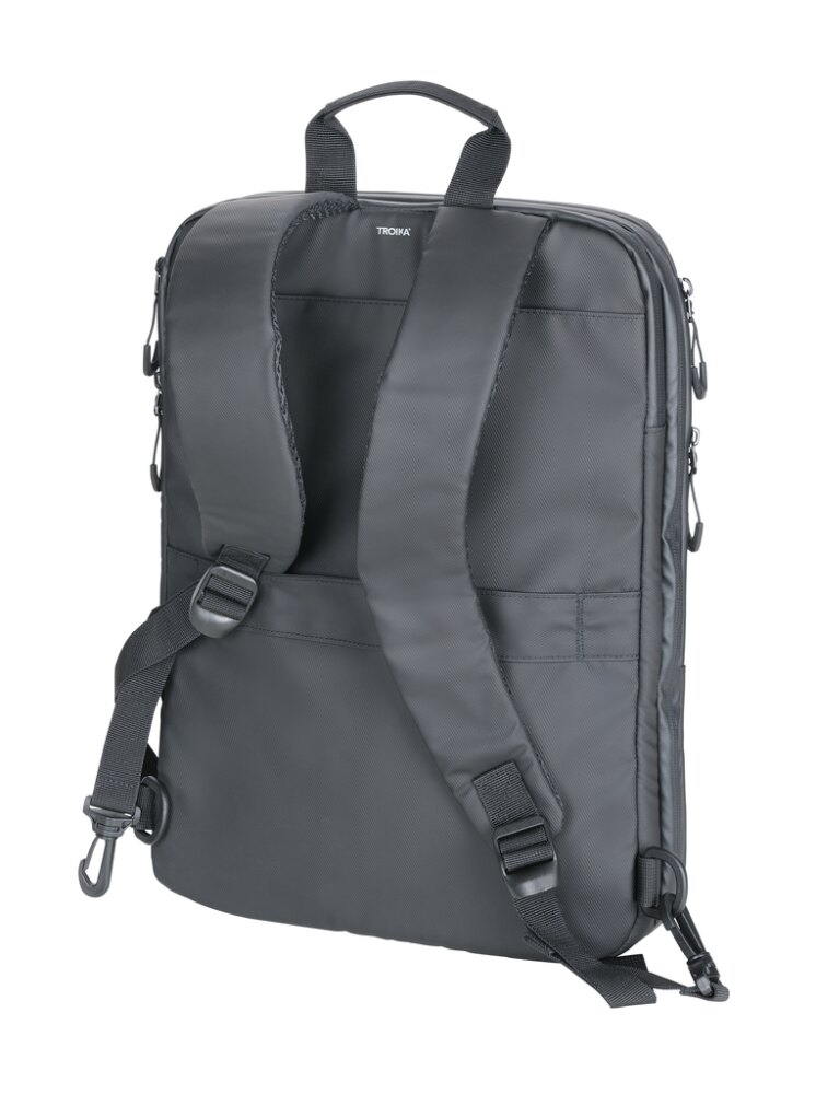 Erweiterbarer Laptop-Rucksack Schwarz