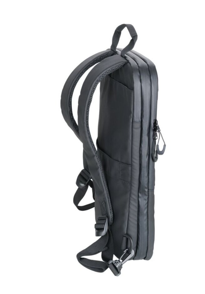 Erweiterbarer Laptop-Rucksack Schwarz