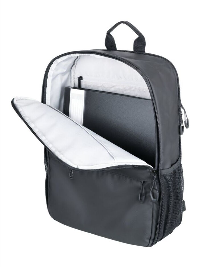 Erweiterbarer Laptop-Rucksack Schwarz