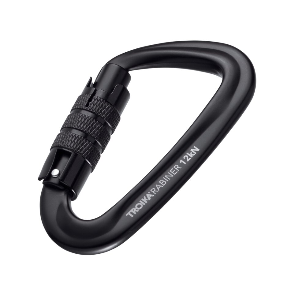 Karabiner Rabiner in Schwarz oder Rot / Titanfarben