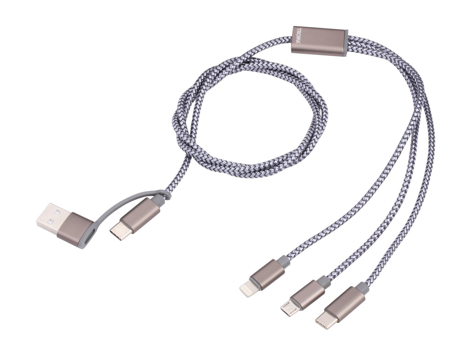 Ladekabel Dreizack in Grau