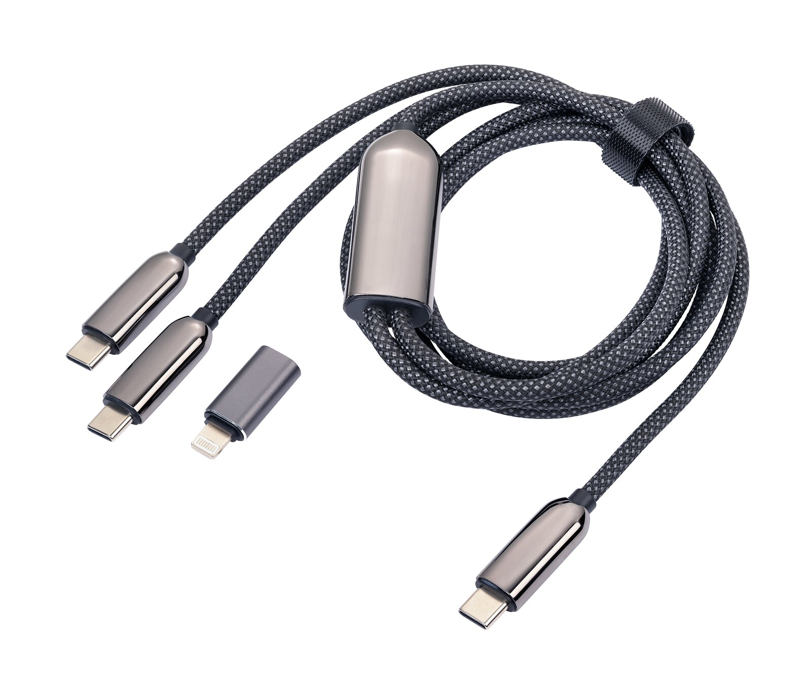Ladekabel Luxury Charging Duo in Gunmetal / Schwarz