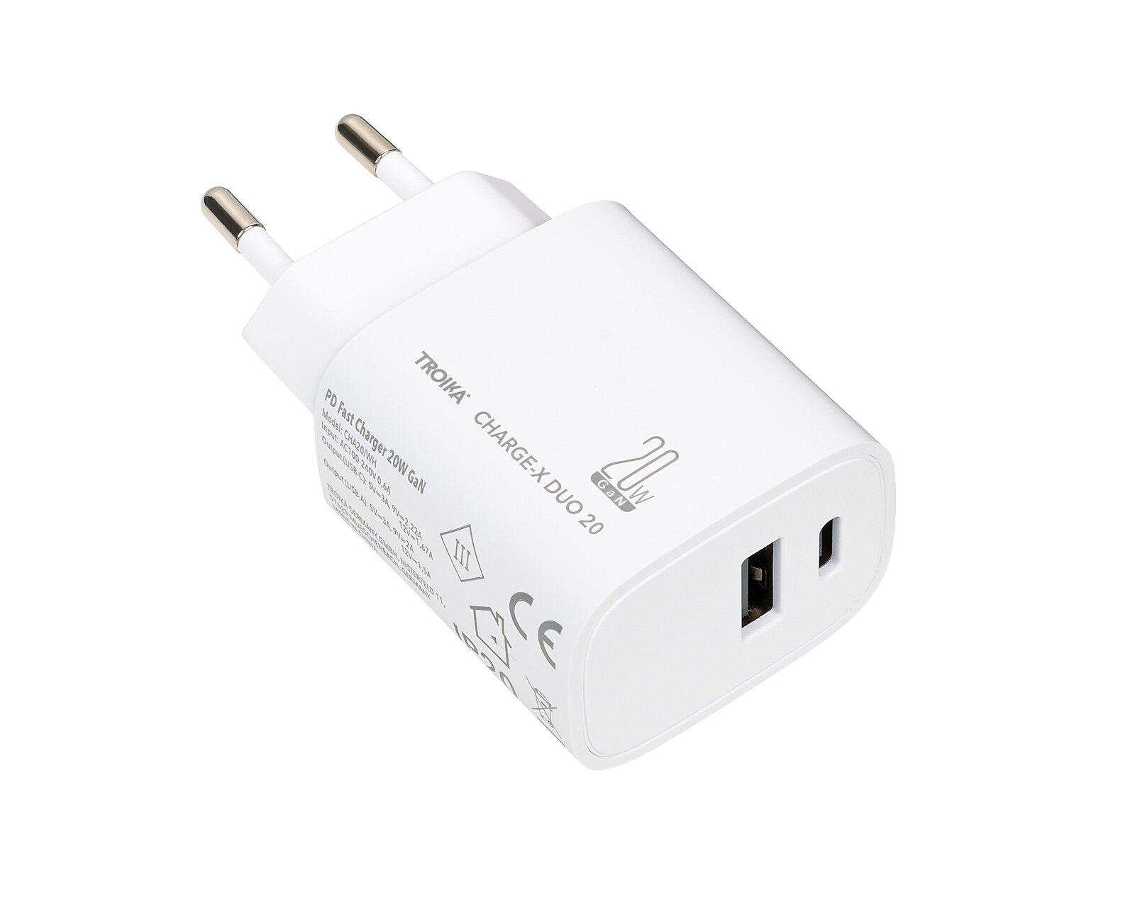 Ladestecker Charge-X Duo 20 in Weiß