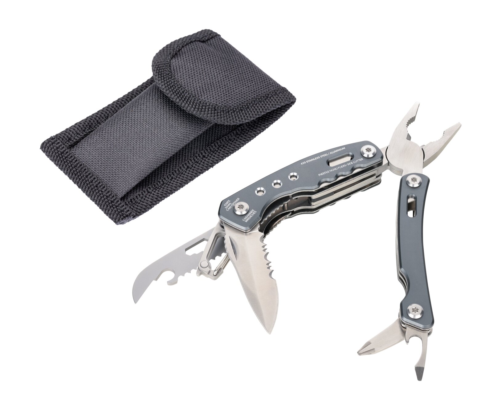 Multifunktions-Werkzeug Rucksack Tool in Grau