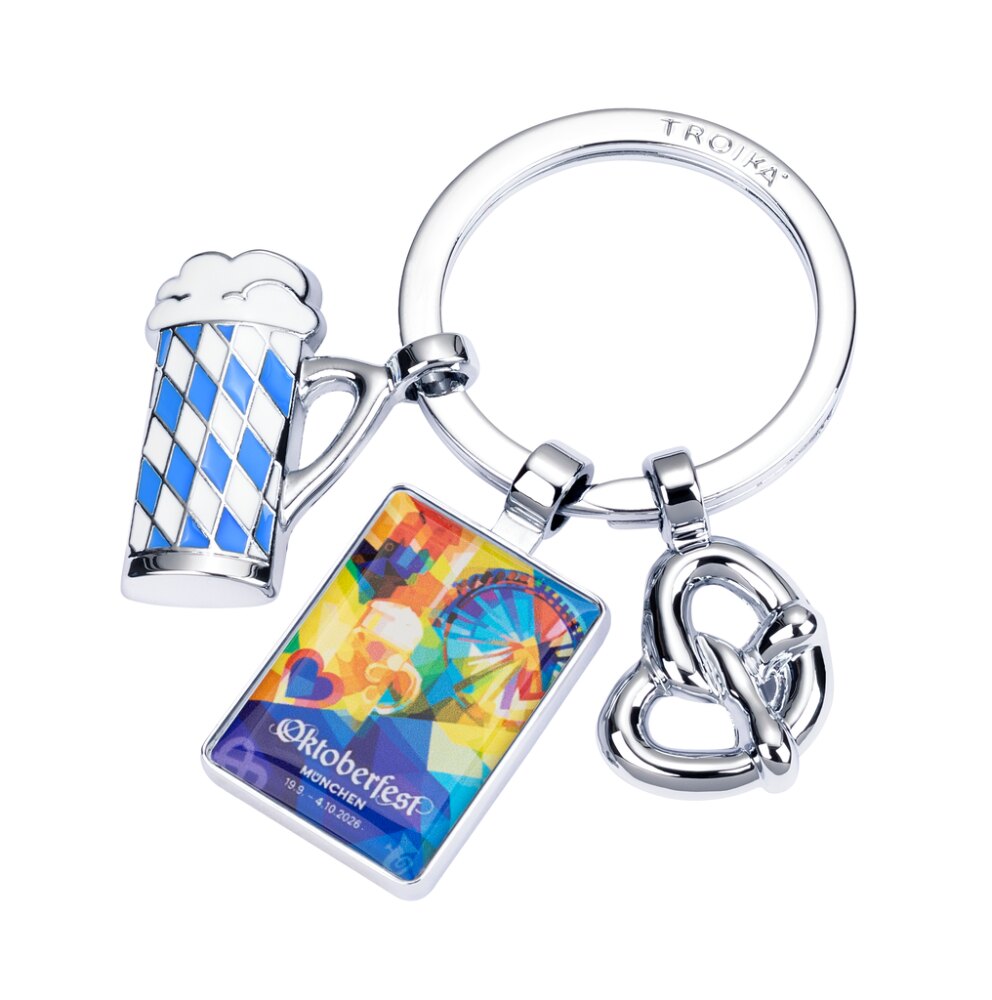 Oktoberfest-Schlüsselanhänger 2026 in Mehrfarbig / Silberfarben
