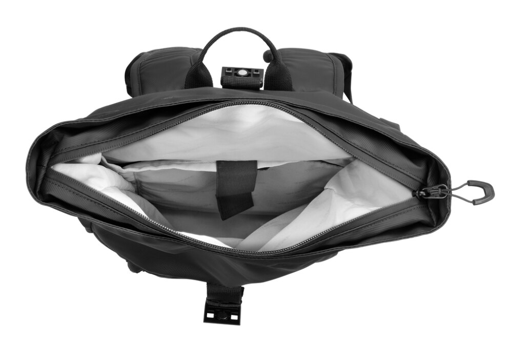 Rolltop-Rucksack Kompakt Schwarz