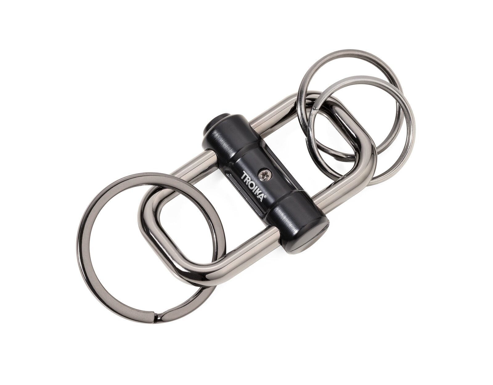 Schlüsselanhänger 2-Way Key in Gunmetal / Schwarz oder Blau / Gunmetal oder Gunmetal oder Gunmetal / Rot oder Silberfarben