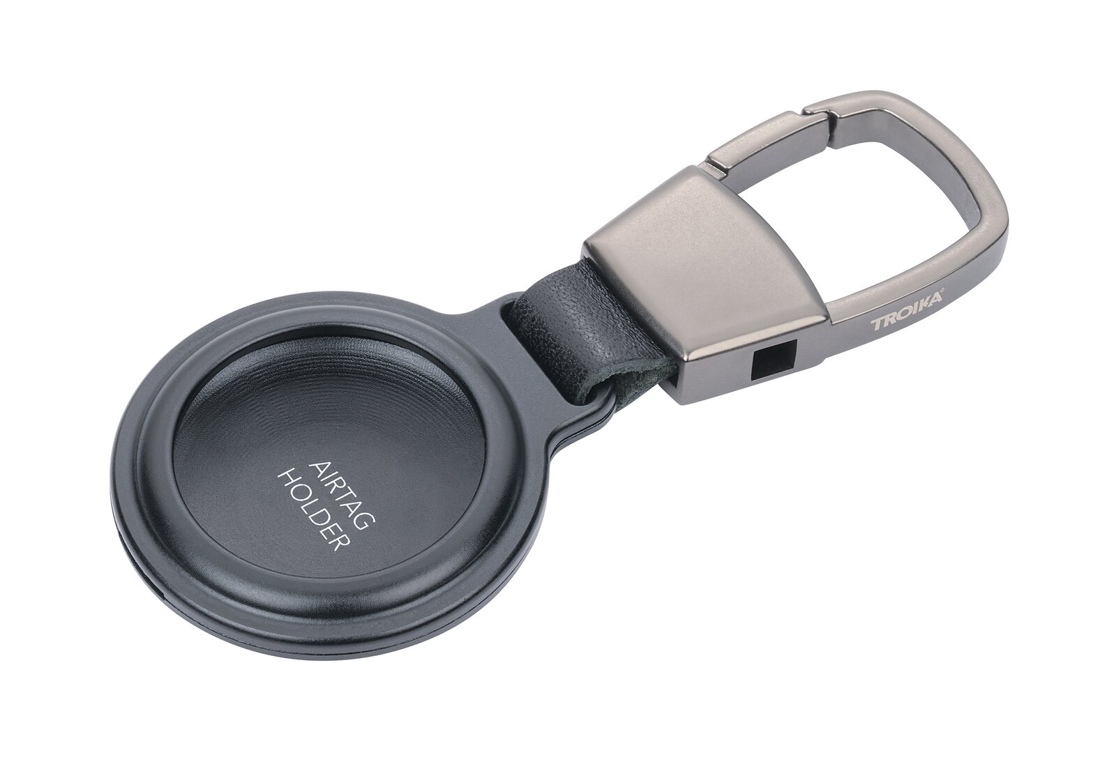 Schlüsselanhänger Airtag Holder in Schwarz oder Silberfarben