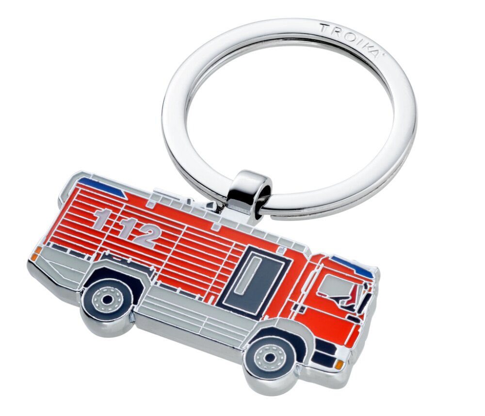 Schlüsselanhänger Firefighter in Rot / Silberfarben