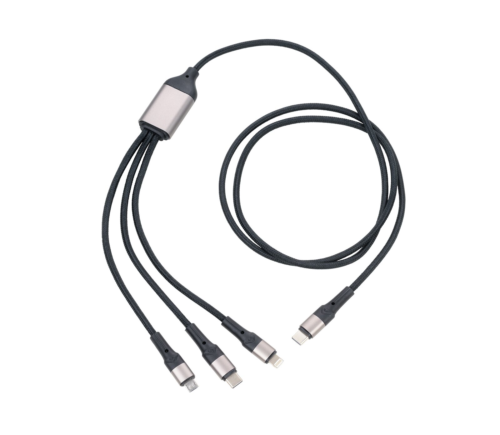Schnellladekabel Dreizack Pro in Anthrazit / Schwarz