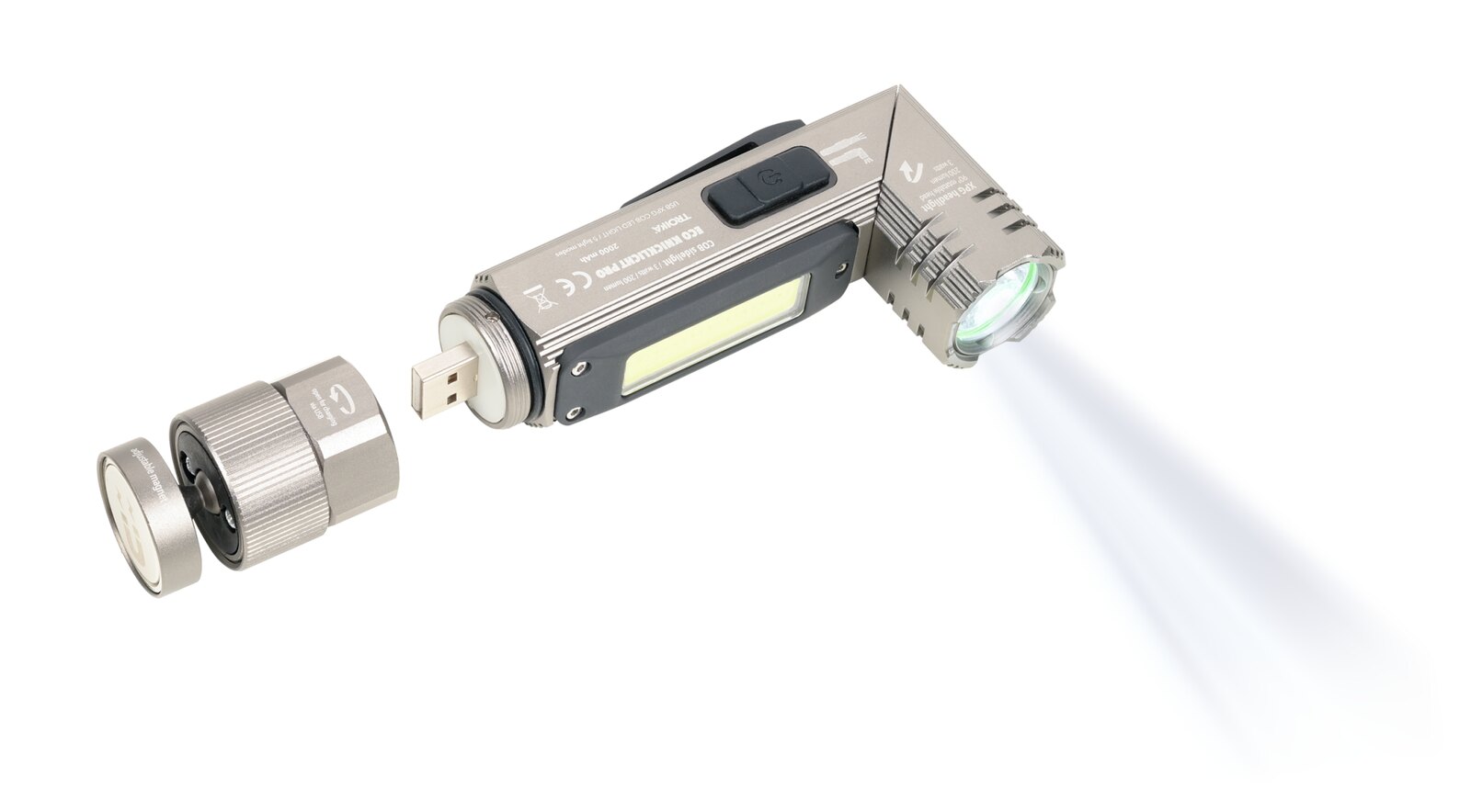 Taschenlampe Eco Knicklicht Pro in Titanfarben