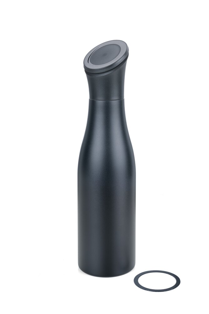 Thermoflasche Stand By Me in Schwarz oder Blau oder Silberfarben