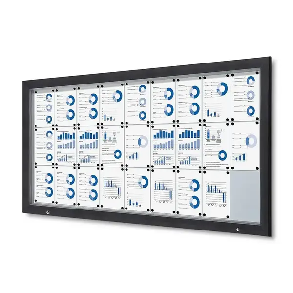 Schaukasten Außen Premium 27xA4 RAL 7016
