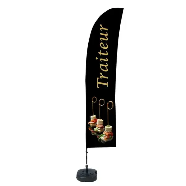 Beach Flag Budget Wind Complete Set Caterer French
