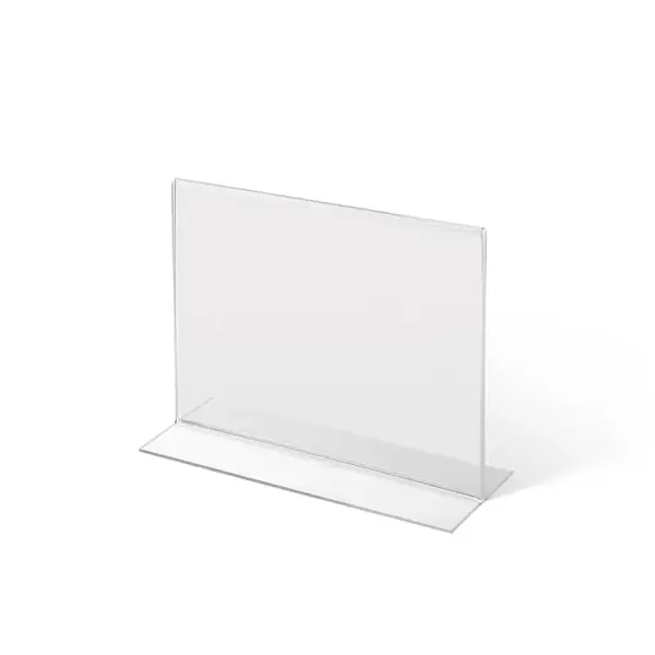 Acrylaufsteller in T-Form DIN A6 quer