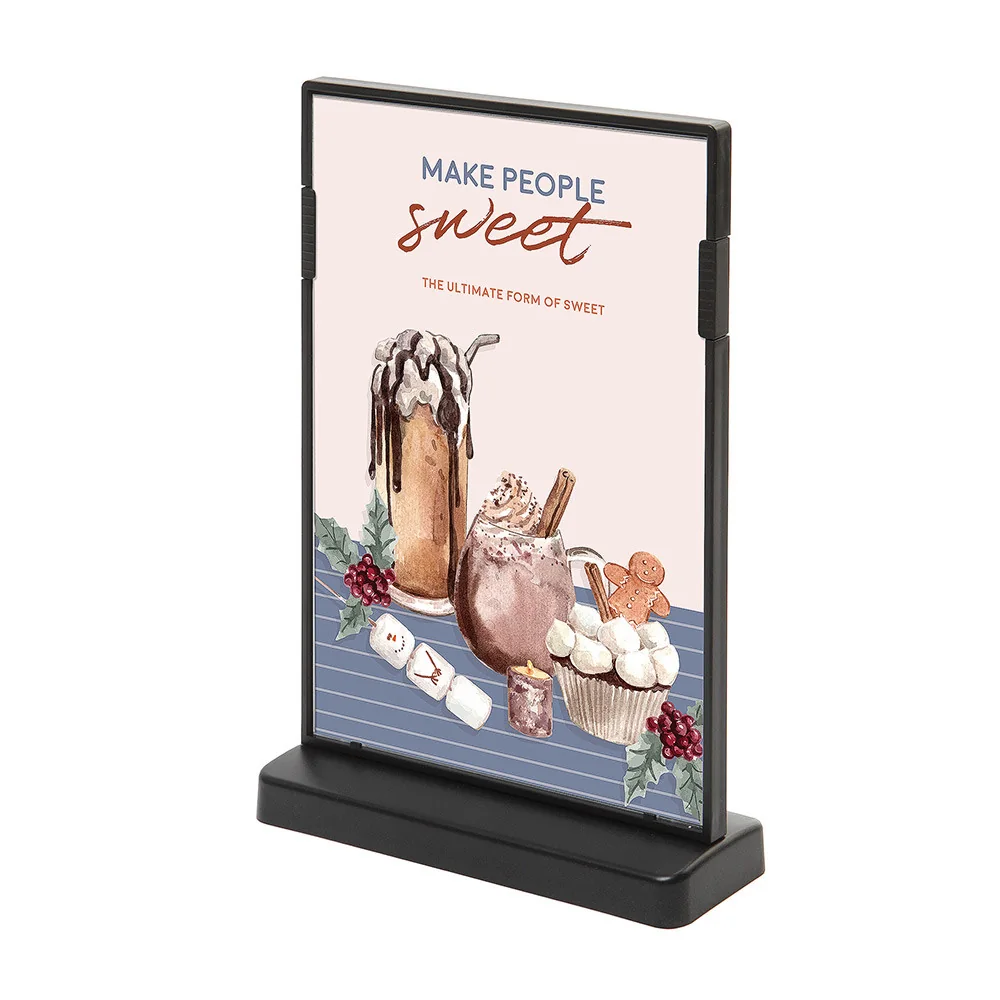 Scritto® Tischaufsteller T schwarz DIN A5