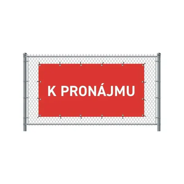Zaun-Banner 200 x 100 cm Zu Vermieten Tschechisch Rot