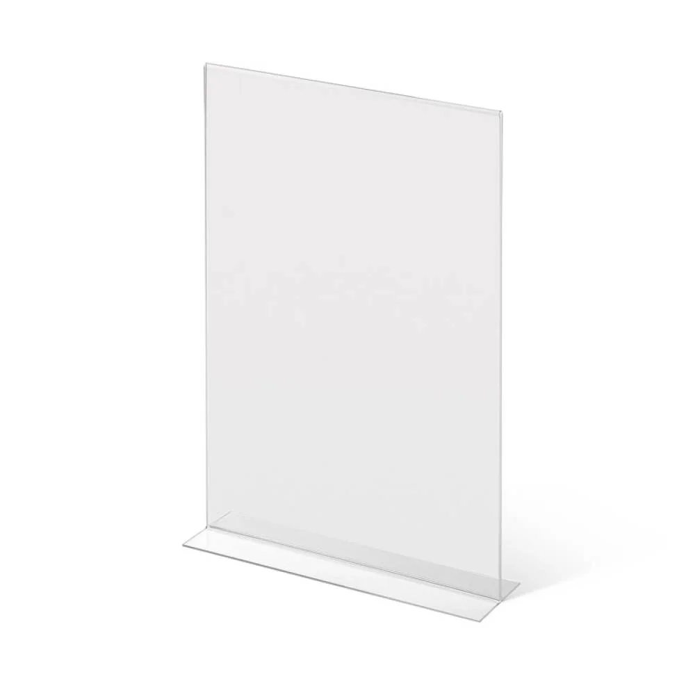 Acrylaufsteller in T-Form DIN A3 hoch