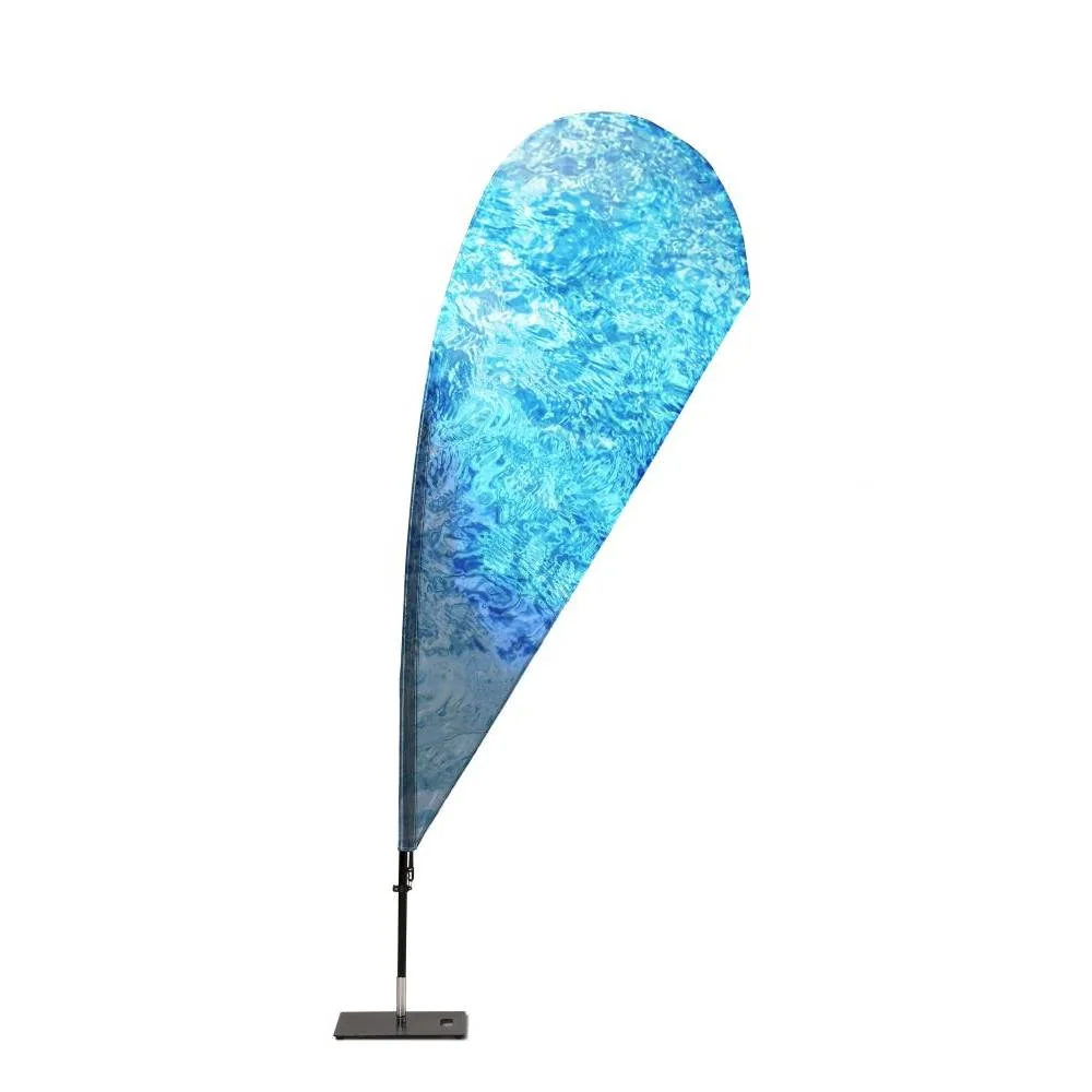 Beachflag Glasfaser TropfenForm Large Eco-Druck