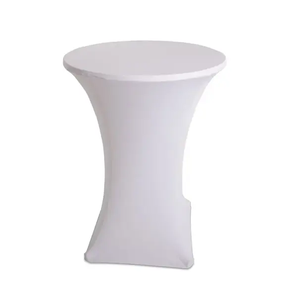 Table Cover Standing Rund Weiß