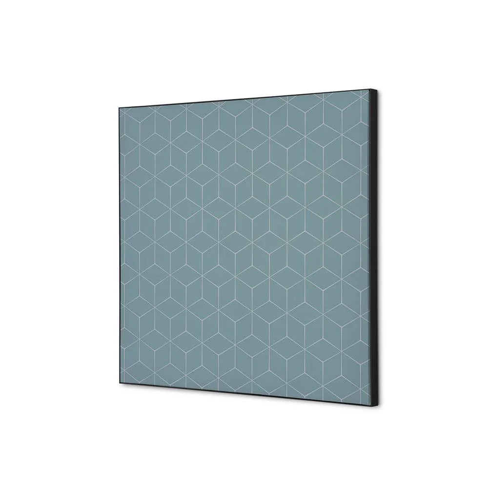 Spannstoff Wanddekoration SET 40 x 40 Hexagon Grau
