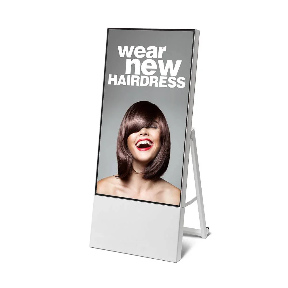 Digitaler Kundenstopper Smart Line 43" mit Samsung-Bildschirm Weiß