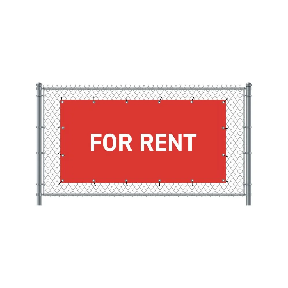 Zaun-Banner 200 x 100 cm Zu Vermieten Englisch Rot
