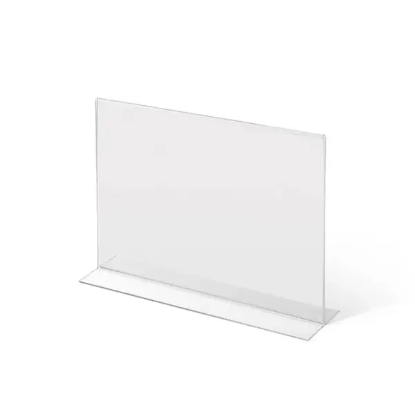 Acrylaufsteller in T-Form DIN A4 quer