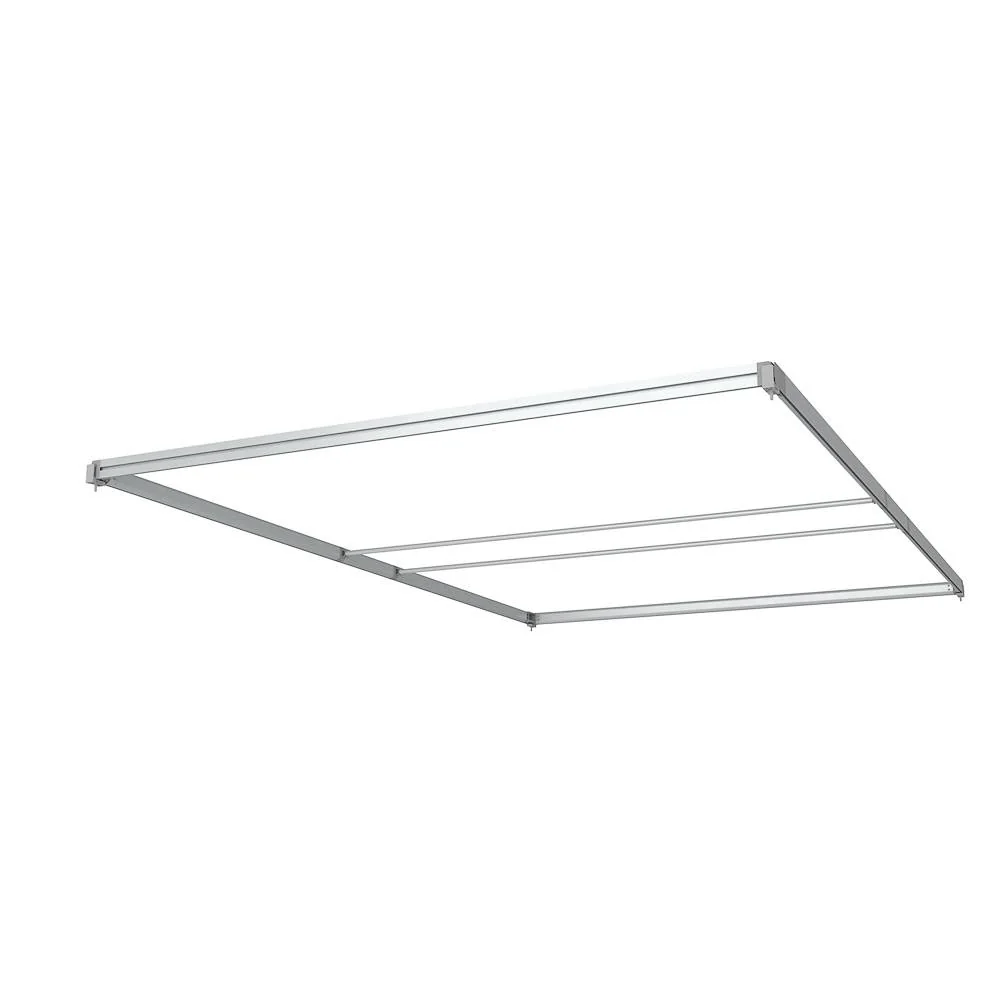 FlexFrame Dach 150 x 230 cm Silber (inkl. Extension Set 30 cm)
