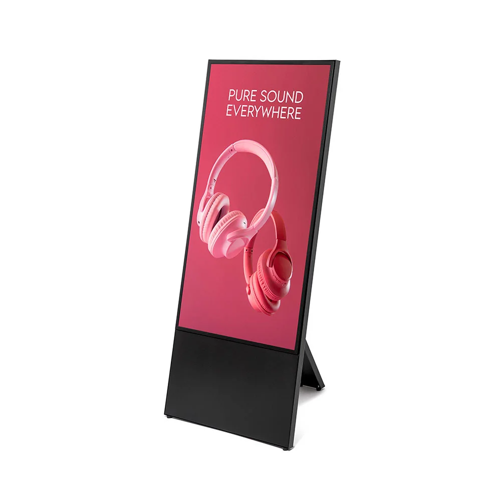 StreamLine Digitaler Kundenstopper Mit 43" Samsung-Bildschirm Schwarz