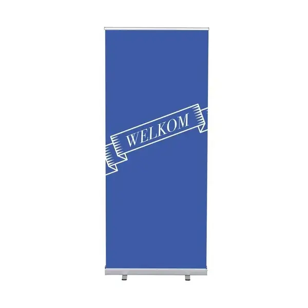 Roll-Banner Budget 85 Komplettset Willkommen Blau Niederländisch