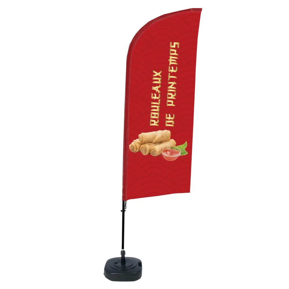 Beachflag Alu Wind Komplett-Set Frühlingsrollen Französisch