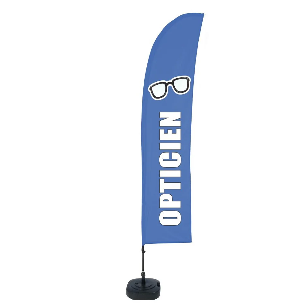 Beach Flag Budget Wind Complete Set Opticien French