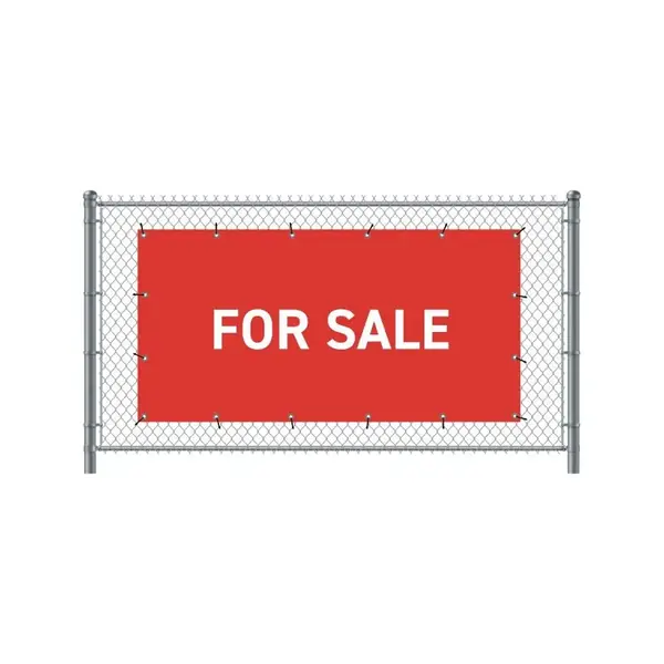Zaun-Banner 200 x 100 cm Zu Verkaufen Englisch Rot