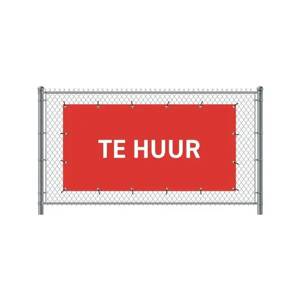 Zaun-Banner 200 x 100 cm Zu Vermieten Holländisch Rot