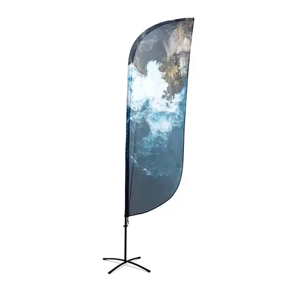 Beachflag Alu Paddelform 165cm Druck Einseitig