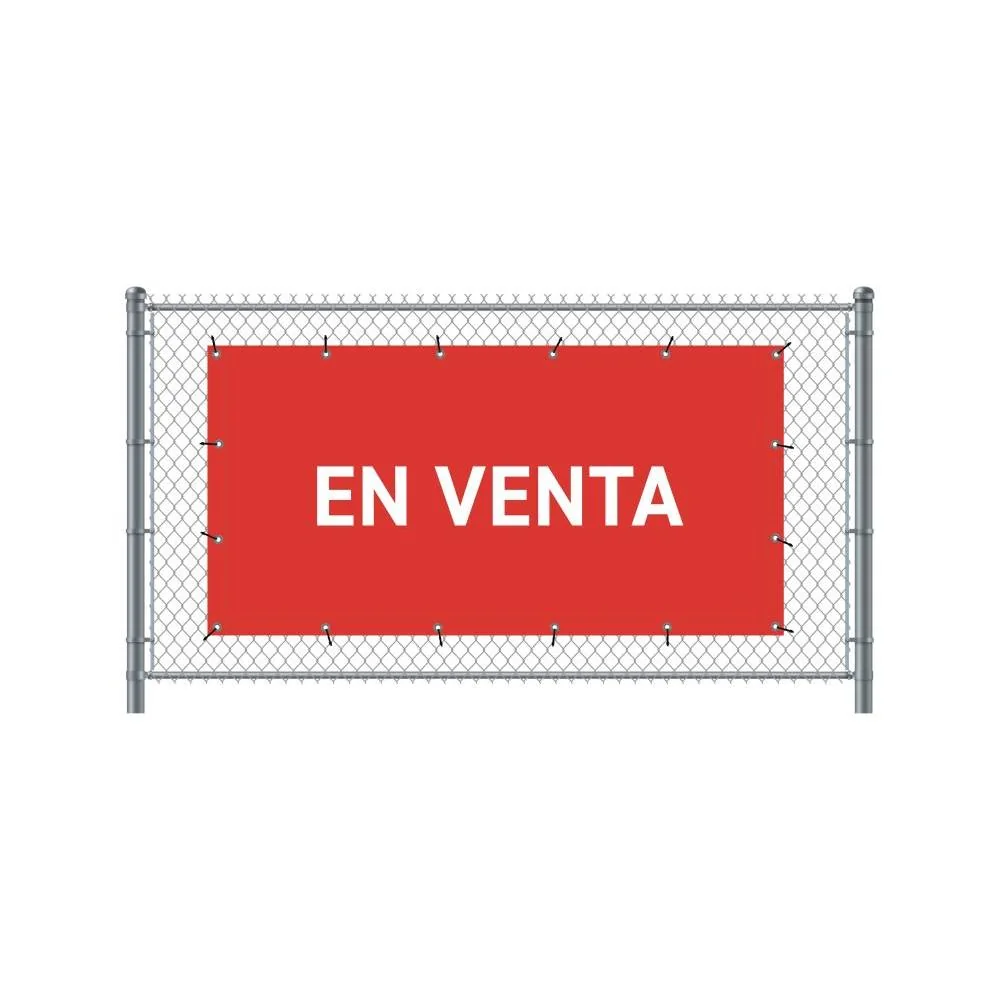 Zaun-Banner 200 x 100 cm Zu Verkaufen Spanisch Rot