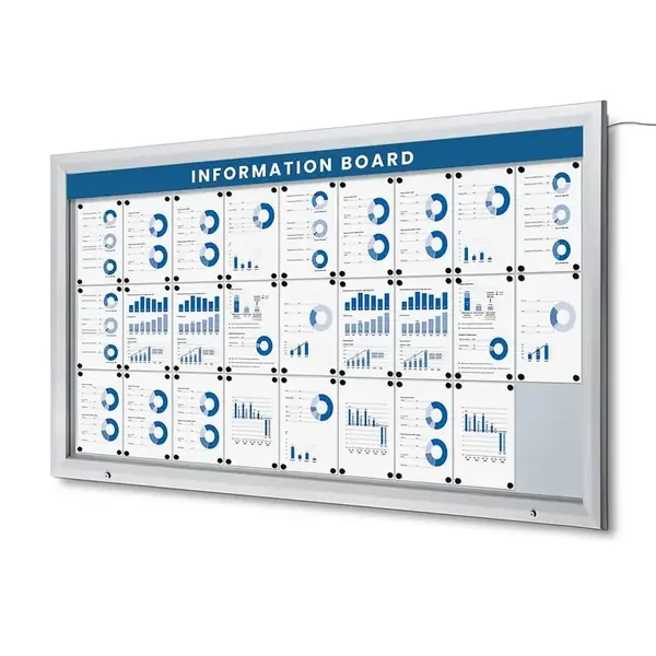 Topschild Abschließbarer Schaukasten Outdoor LED 203 x 10 cm