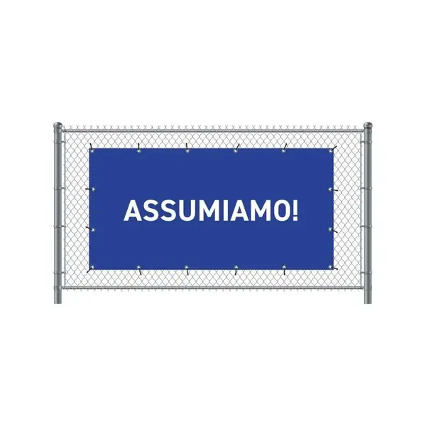 Zaun-Banner 200 x 100 cm Wir Stellen Ein Spanisch Blau