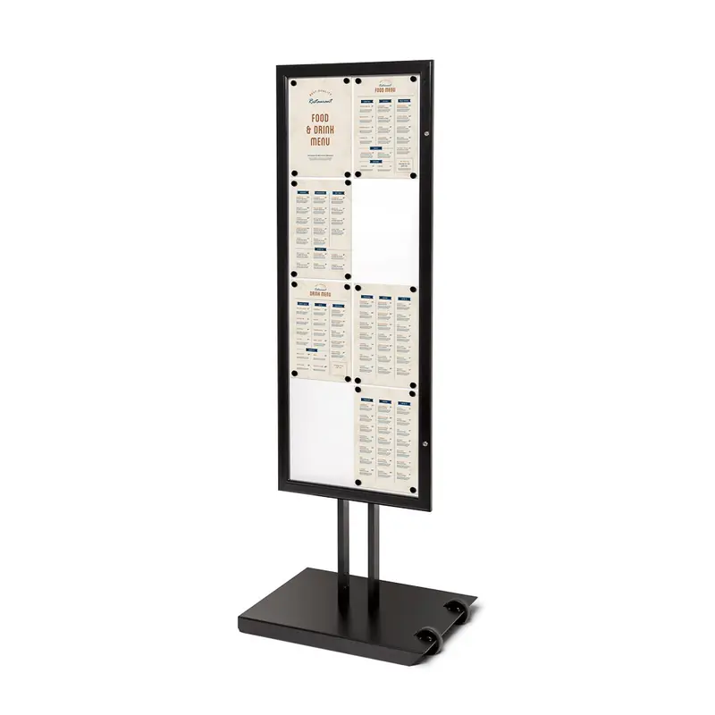 Menüständer Outdoor Schwarz 8 x 4 Einseitig