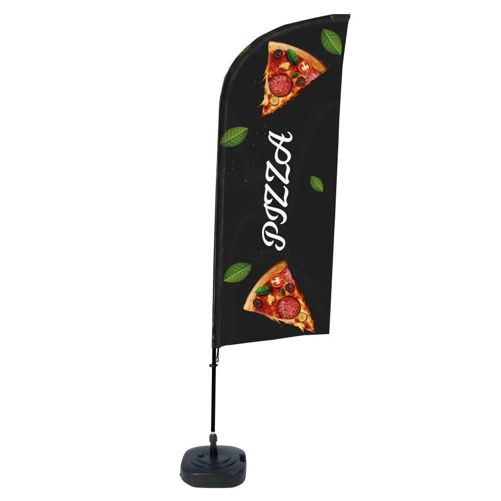 Beachflag Alu Wind Komplett-Set Pizza ECO