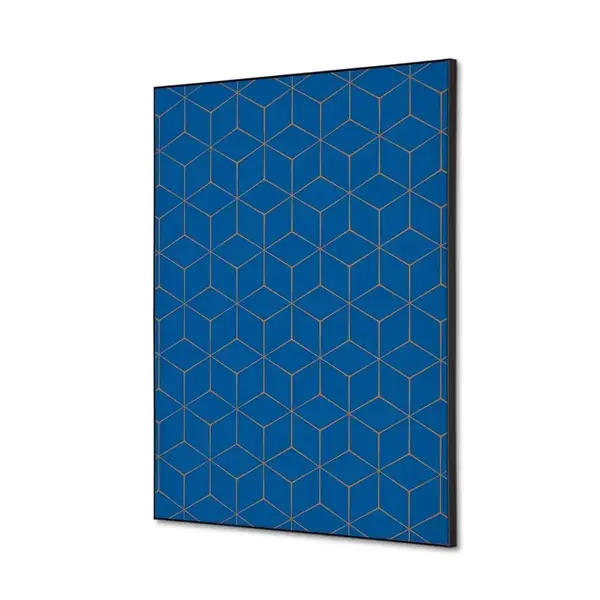 Spannstoff Wanddekoration SET A2 Hexagon Blau-Braun