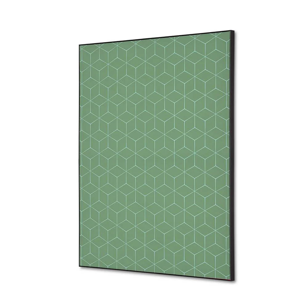 Spannstoff Wanddekoration SET A2 Hexagon Grün