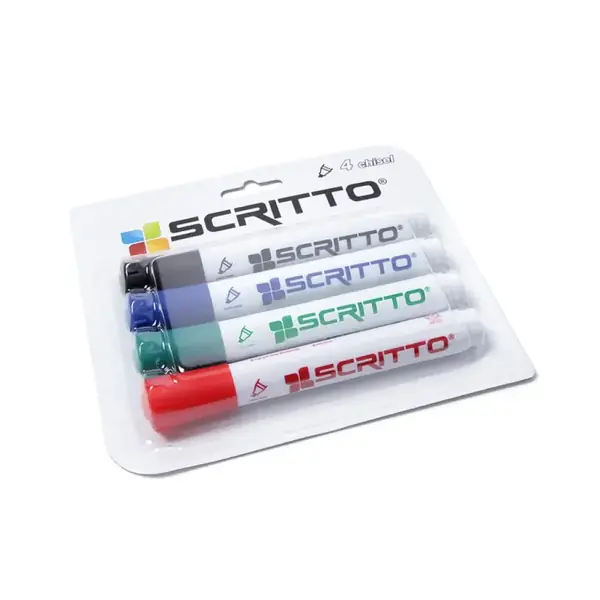 4 Whiteboardmarker blaurotschwarzgrün