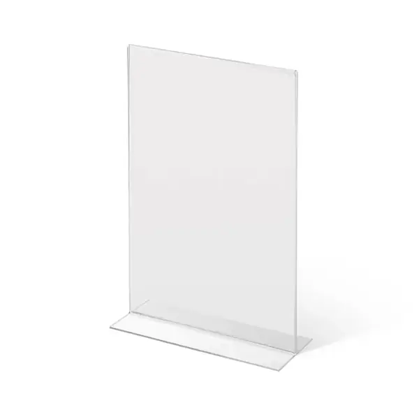 Acrylaufsteller in T-Form DIN A4 hoch