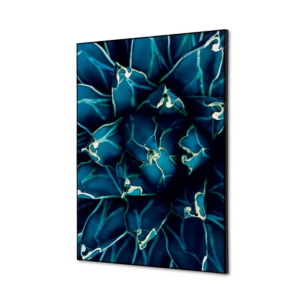 Spannstoff Wanddekoration SET A2 Kaktus Blau