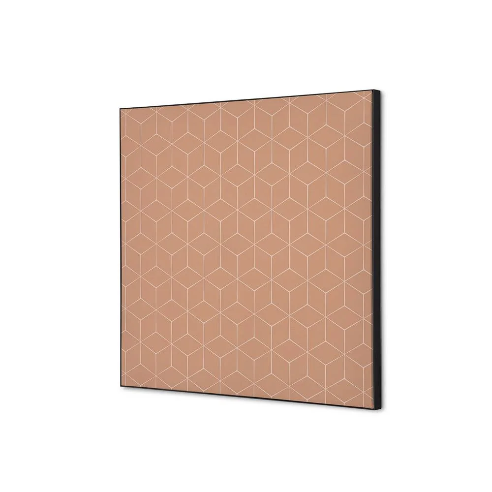 Spannstoff Wanddekoration SET 40 x 40 Hexagon Beige