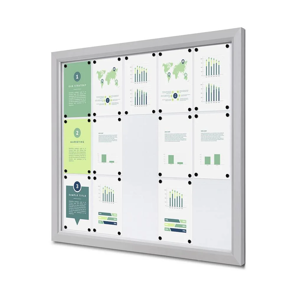 Abschließbarer Schaukasten Outdoor Slim 15 x A4