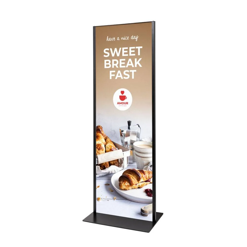 Totem Panel Plus 594x1682x3mm RAL9005 Schwarz